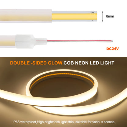 COB LED Strip Light – Dual Glow, Waterproof & Flexible (12V/24V)