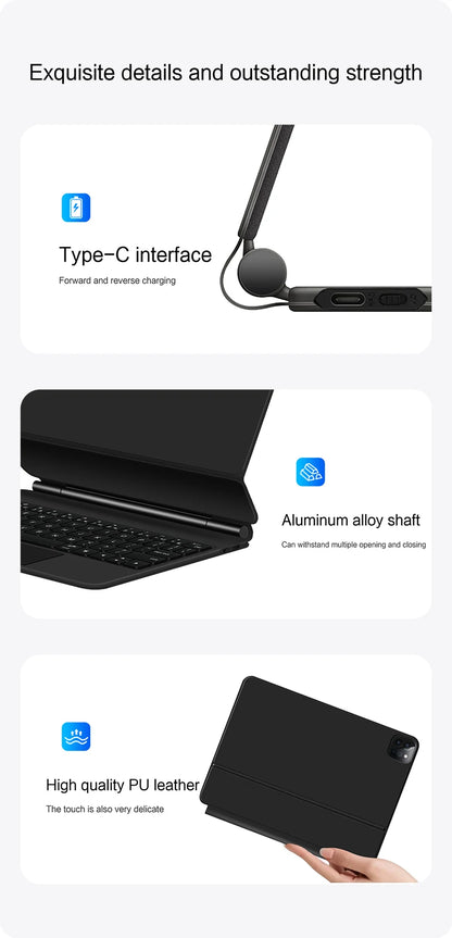 Magic Keyboard For iPad Pro 11 12.9 M4 2024 6th 5th 4th 3rd 2022 2021 2020 2018 M2 Air 4 5 10.9 10th Wireless Smart Cover Case