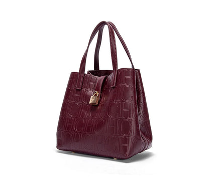 Steel Embossed PU Tote Bag – Elegant Handheld Shoulder Bag for Women
