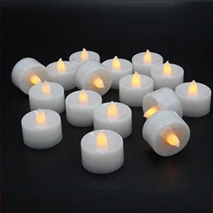 1/12Pcs LED Candle Battery Powered Flameless Tea Candle Fake Candle Lamp Wedding Birthday Party Home Decoration Lamp Candlestick