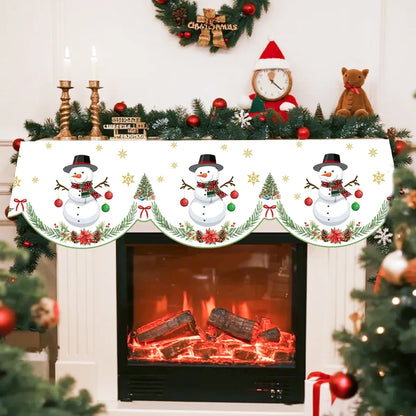 Christmas Santa Snowman Fireplace Mantel Scarf Christmas Decorations for Home 2025 Living Room Xmas Navidad New Year Gifts 2026