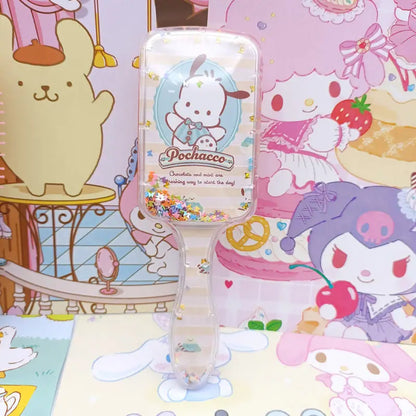 Kawaii Air Cushion Comb SanrioMy Melody Kuromi Cute Portable Massage Comb Cartoon Animation Girls Cute Comb Student Gift