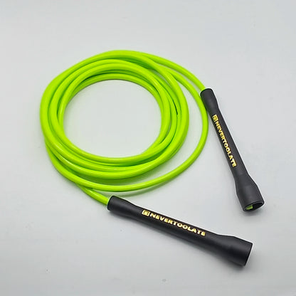 NEVERTOOLATE BOXING ROPE  fitness nylon core pvc 6mmx3.2m skip jump rope double under smooth outlet backup rope overgrip