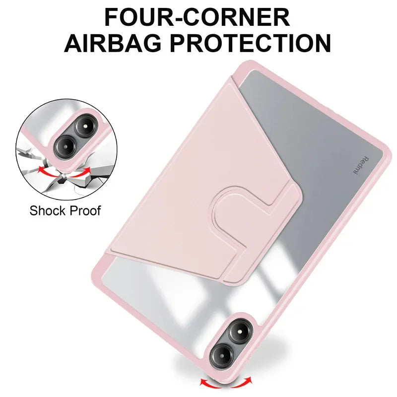 For Redmi Pad Pro 12.1 inch 360 Rotating Magnetic Smart Tablet Cover For Xiaomi Redmi Pad Pro 12.1 2024 Case with Pencil Holder
