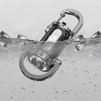 Mini Waist Mounted Keychain Flashlight Led Rechargeable Light Torch Long Range Powerful Outdoor Lights Cob For-6models Emergency
