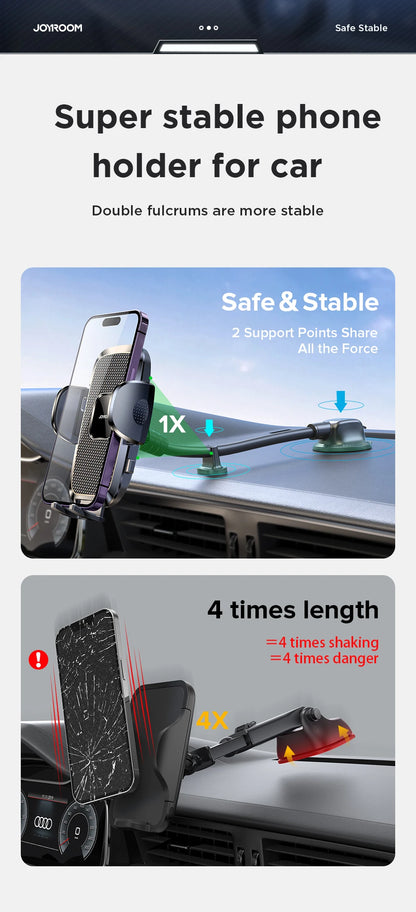 Joyroom 360° Long Arm Car Phone Holder Universal Air Vent GPS Stand Rotating Dashboard Mobile Cell Support For iPhone Samsung
