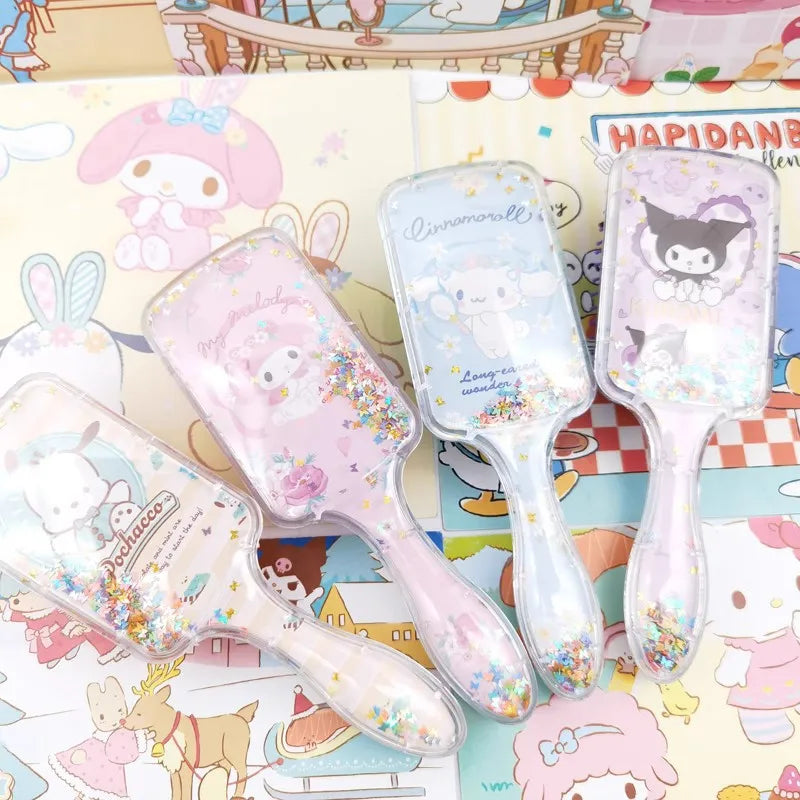 Kawaii Air Cushion Comb SanrioMy Melody Kuromi Cute Portable Massage Comb Cartoon Animation Girls Cute Comb Student Gift