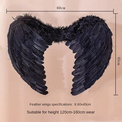 White Angel Feather Wings Festival PartyDecoration Props Scene Decoration Children Adult VictoriasSecret Fashion ShowPerformance