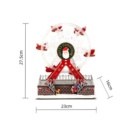 Xmas Santa Claus Spinning Light Up Ferris Wheel Octavo 2025 New Year Christmas Gift Christmas Home Party Decoration Ornament