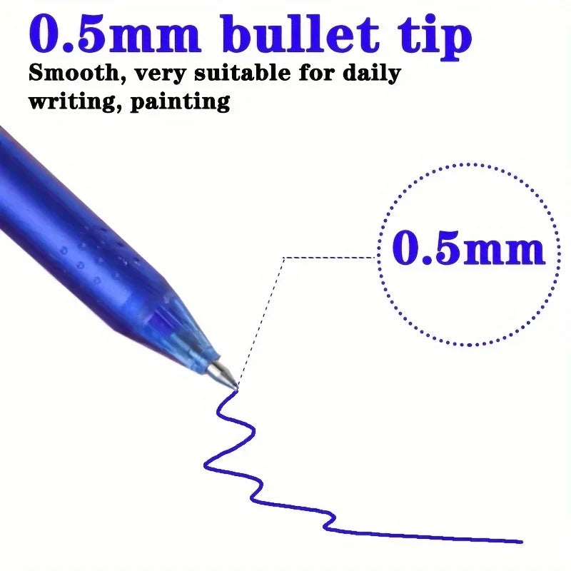 8/4pcs Multi-Color Erasable Gel Pen 0.5mm Tip Painting Writing Drawing School Black Blue Red Pink Orange Green Purple Light Blue