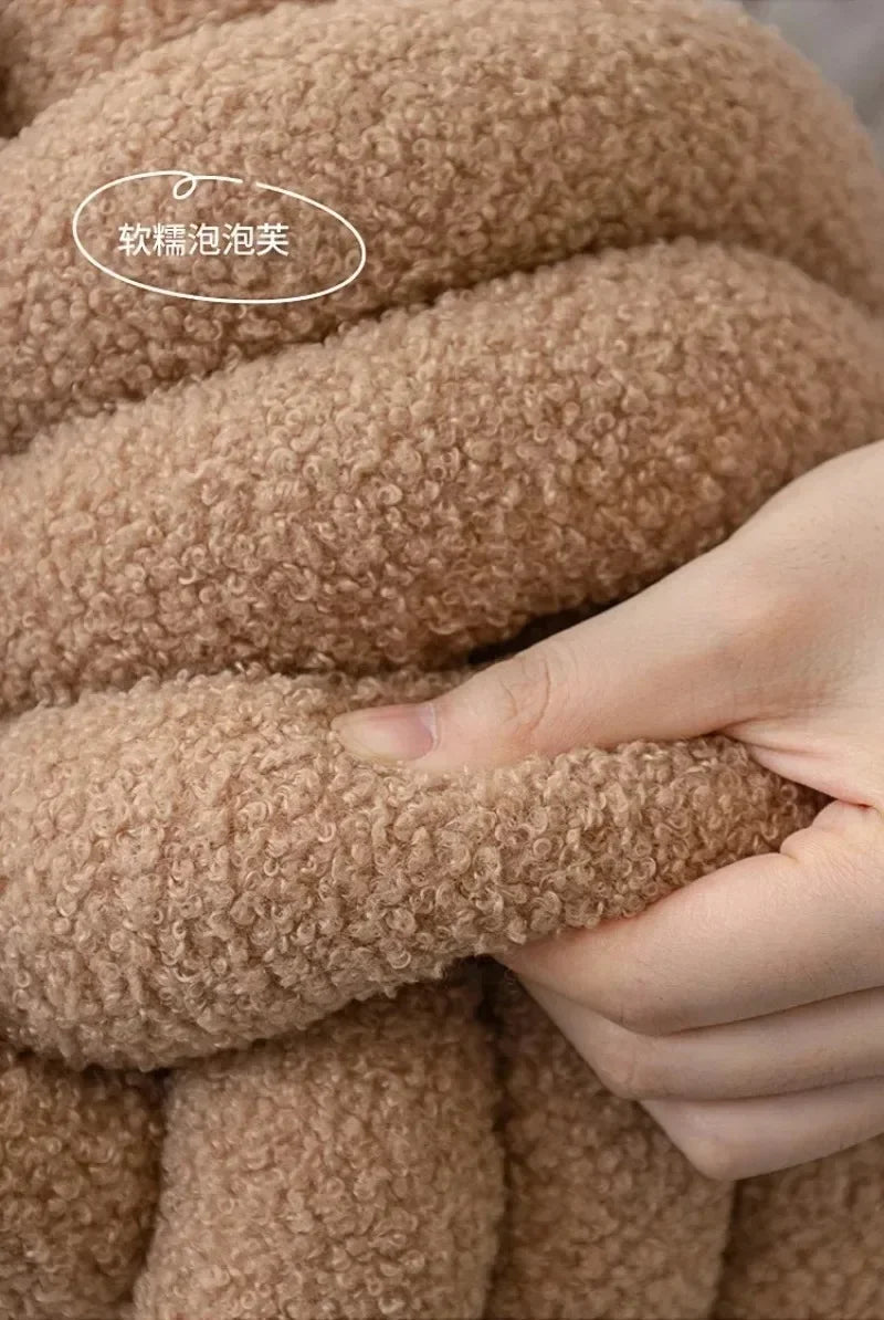 Aesthetic Knot Globe Plush Cushion Nordic Ball Stuffed Pillow Sofa Decorative Throw Pillow Soft Sleeping Back Cushion Decor