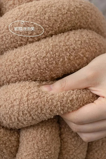 Aesthetic Knot Globe Plush Cushion Nordic Ball Stuffed Pillow Sofa Decorative Throw Pillow Soft Sleeping Back Cushion Decor