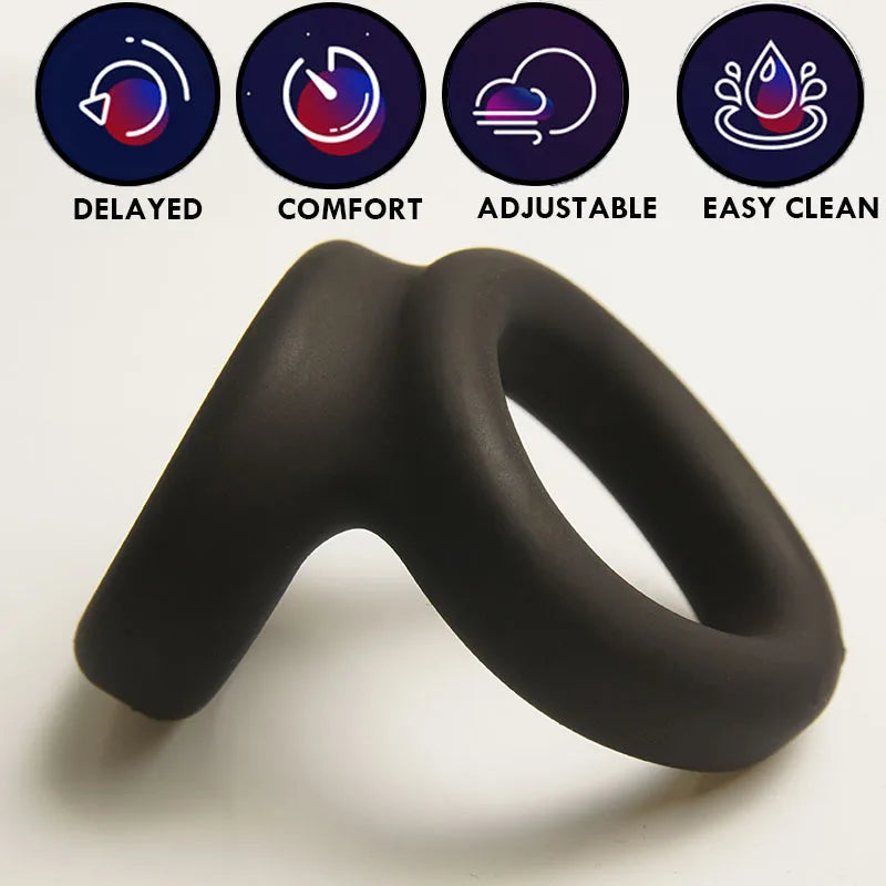 Liquid Silicone Penis Cock Rings, Scrotum Testicles Ball Stretcher,Sex Toys For Men Cockring,Delay  Ejaculation Penisring