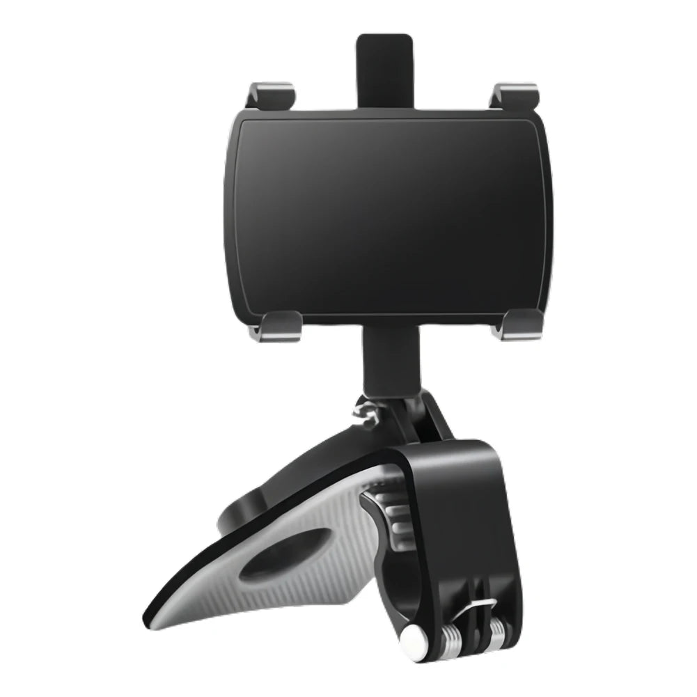 Car Dashboard Support 360 Degree Rotating Car Mobile Phone Mount Foldable Dashboard Adjustable Spring Clip Cell Phone Holder