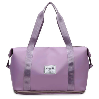 Waterproof Travel Duffel Bag – Large Capacity Nylon Gym Tote for Women**