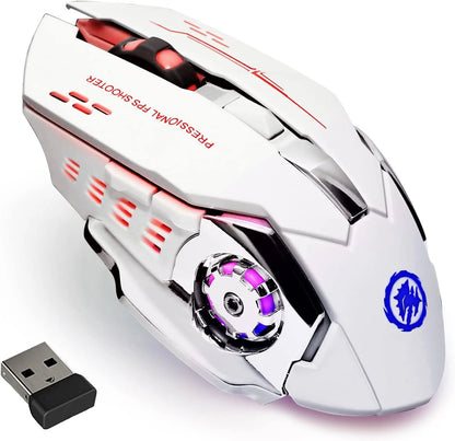 Rechargeable Wireless Mouse Gaming Computer Silent Bluetooth Mouse USB Mechanical E-Sports Backlight PC Gamer Mouse For Computer