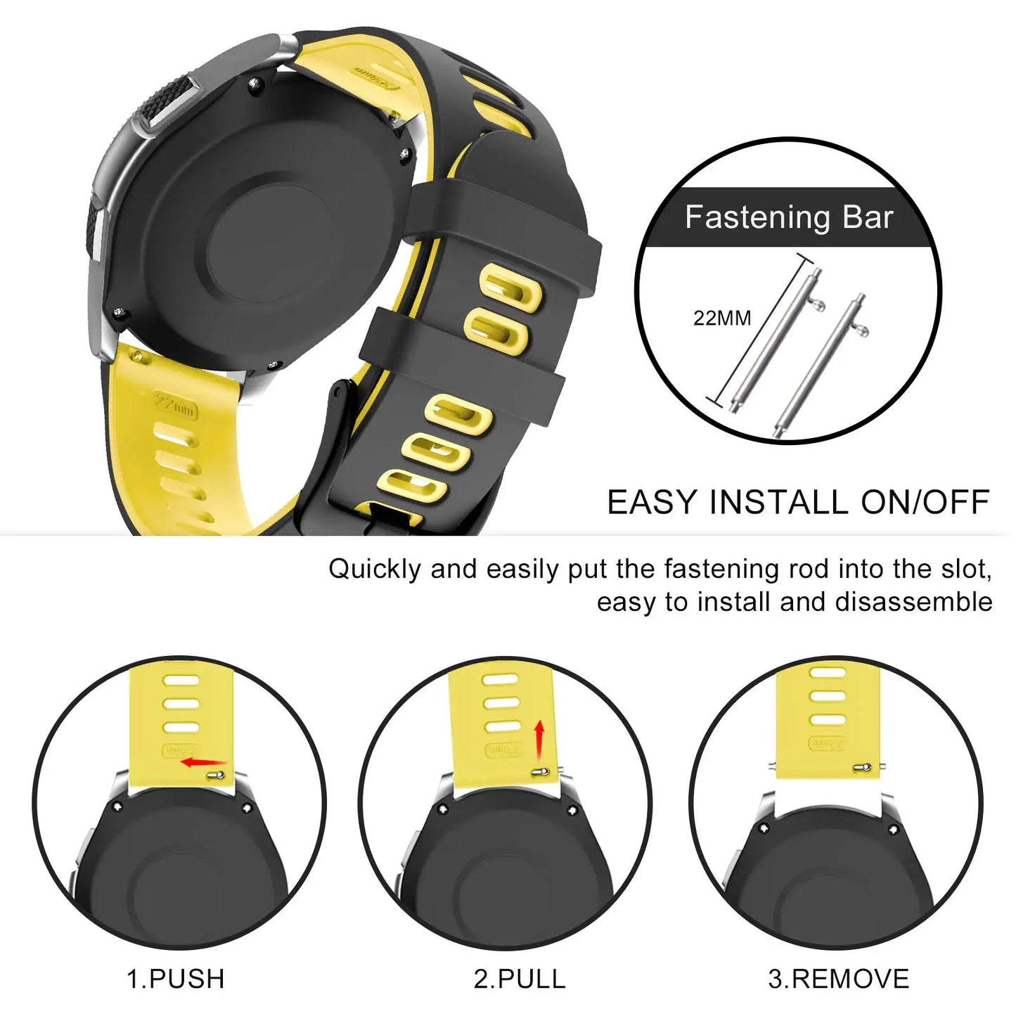 20mm/22mm Silicone Soft Strap For Garmin Active/Vivoactive 6 5/Venu 3 Sq/Forerunner 570 165 265 Band For Amazfit/HUAWEI Bracelet