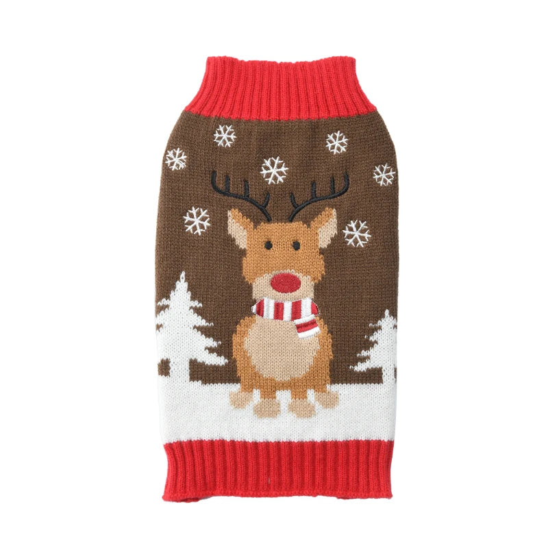 Winter Dog Clothes Christmas Holiday Sweater Chihuahua Teddy Outfit coat for Small Medium Large Dog and Cat  Autumn  Warm