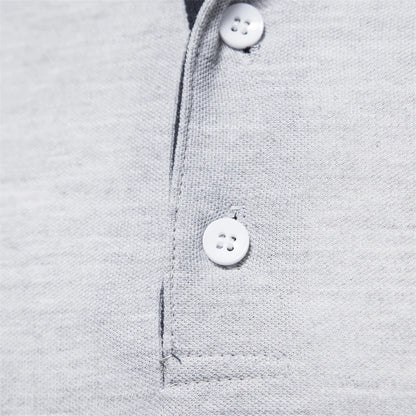 Men’s Deer Embroidery Polo Shirt – Long Sleeve Casual Business Top