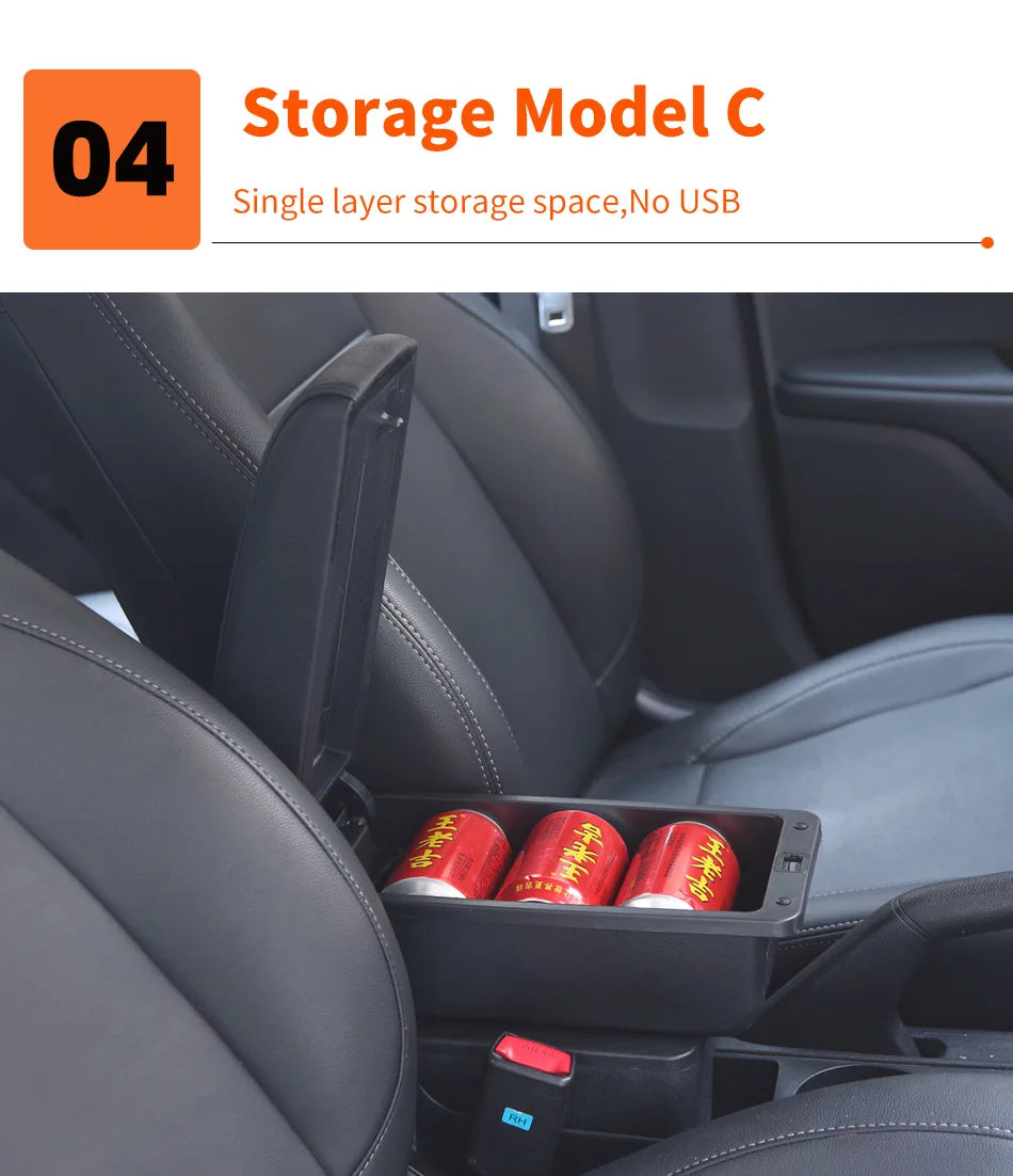 For Citroen C1 Armrest Box For Peugeot 107 Toyota Aygo BJ Armrest Car Accessories Store box Interior detail Simple installation