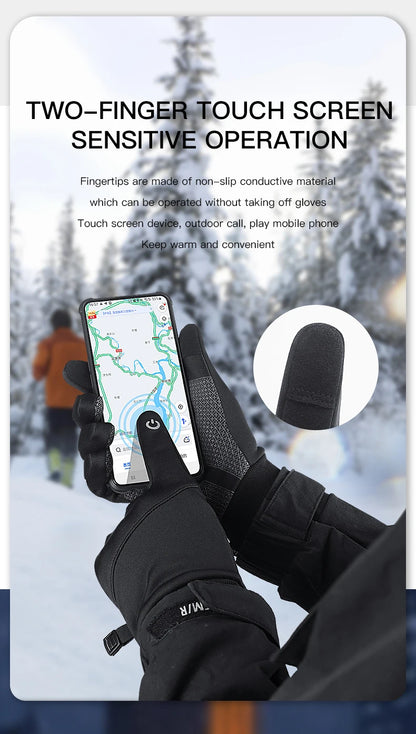 Outdoor Winter Cycling Gloves Touch Screen Motorcycle Gloves  Windproof Sports Riding Ski Gloves Waterproof 3M Running Gloves
