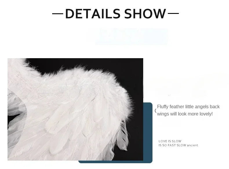 White Angel Feather Wings Festival PartyDecoration Props Scene Decoration Children Adult VictoriasSecret Fashion ShowPerformance