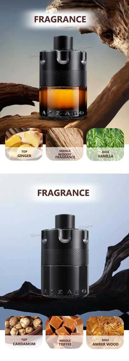 100ml Azzaro The Most Wanted Parfum Intense Men‘s Cologne Spicy & Seductive Fragrance Lasting Wear Luxury Perfume for Men