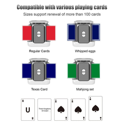 2 Deck Automatic Card Shuffler Card Dealer Machine Electric Casino Card Shuffler Cordless Poker Machine Card Dealer Rechargeable