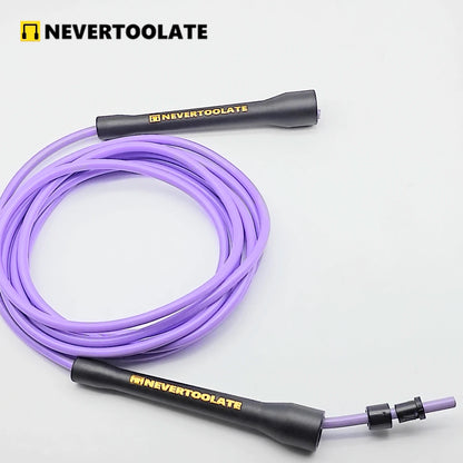 NEVERTOOLATE BOXING ROPE  fitness nylon core pvc 6mmx3.2m skip jump rope double under smooth outlet backup rope overgrip