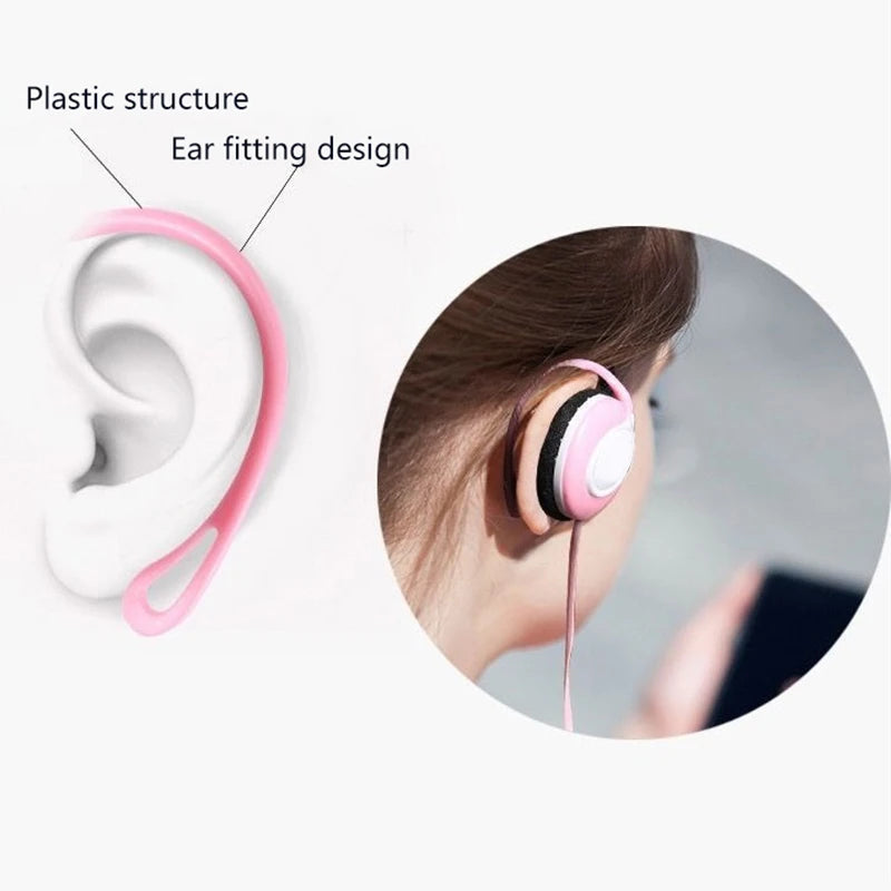 Wired Headphones Stereo 3.5MM Ear Hook Music Game Earphone With Mic For Mobile Phone PC Laptop Mp3 Mp4 Wired Headset