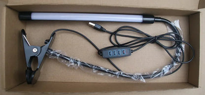 LED clip type desk lamp, student dormitory, bedroom, desktop, bedside reading lamp, eye protection small desk lamp, black