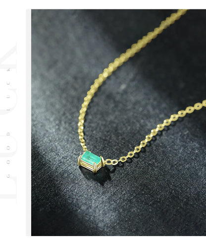 Modian Authentic 925 Sterling Silver Green Tourmaline Necklace Pendant for Women Fashion Bijoux Wedding Statement Jewelry Gifts