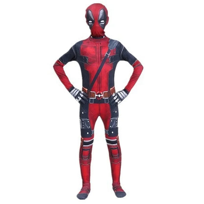 Deadpool Costume Kids Superhero Deadpool Child Cosplay Costume Swords Kids Jumpsuit Deadpool Costume For Children Halloween Suit