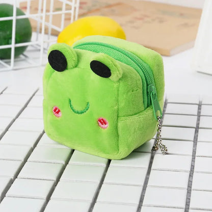 Animal Shape Plush Coin purse Headphone Bag Zipper Money Duck Women Coin Wallet Bag Kawai Card Key Money Coin Purse Bags Gift