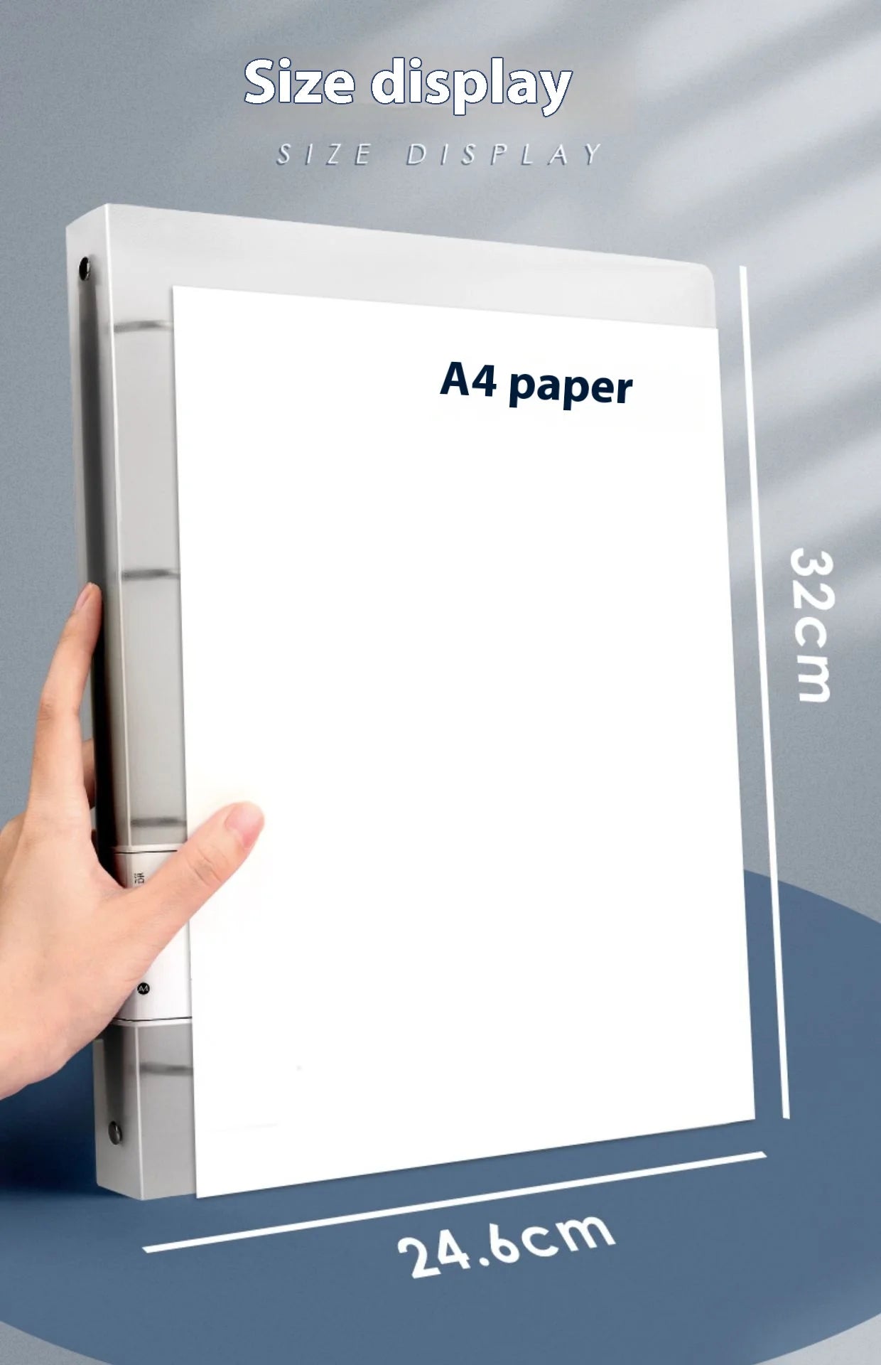 NONE Four Hole A4 Punched Binder 4-hole Folder Data Book Storage Book Clip Shell Insert Bag Paper Binding clip Office Notes