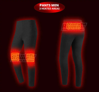 28 Areas Winter Motorcycle Heated Thermal Underwear Men's Women's Heated Jacket USB Heating Smart Pants Hiking Bike Camping Ski