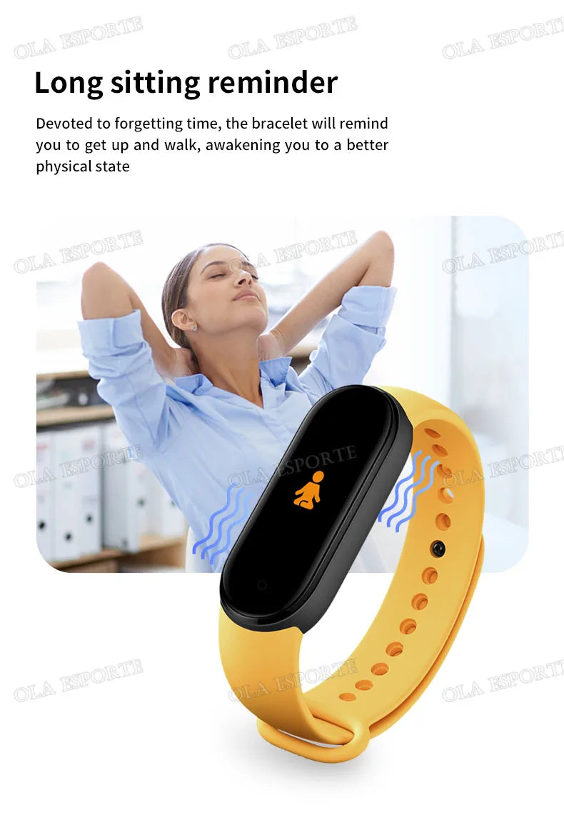 M7 Smartwatch Heart Rate Blood Pressure Monitoring Smart Watch Men Women Fitness Tracker Watch Waterproof Sports Smart Wristband