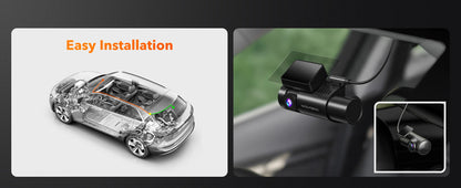 WOLFBOX I07 Dash  Cam 3 Channel Dash Camera for Car Front and Rear 4K Dash Camera with GPS WiFi Car Dvr for 170 FOV WDR