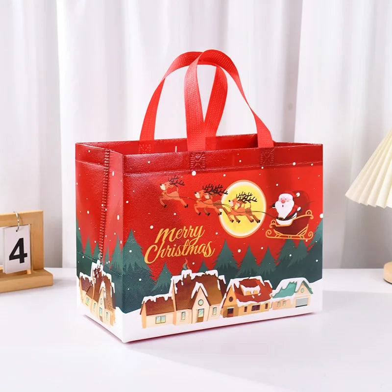 Christmas Gift Bag Santa Claus Snowman Candy Gift Packaging Bag 2024 Merry Christmas Party Home Decor Navidad Noel 2025 New Year