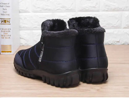 Men's sneakers Warm Cotton Zipper Snow Ankle Boots, casual shoes designer shoes Waterproof Snow Boots free shiping shoe