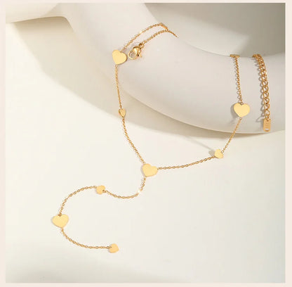 Gold Heart Lariat Y Necklace – Dainty Layered Jewelry