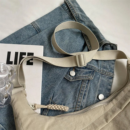 High-Capacity Nylon Crossbody Shoulder Bag for Women