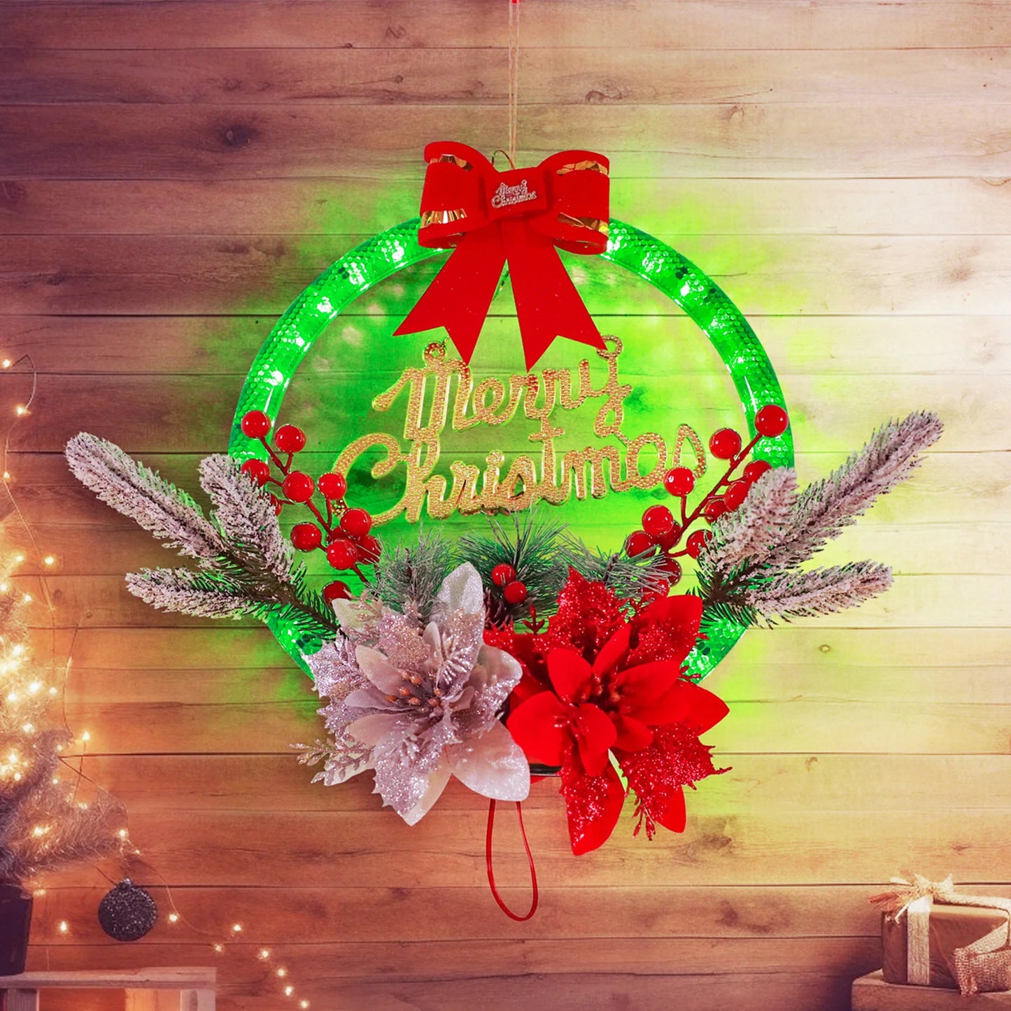 LED Christmas Tree Snowman Snowflake LED String Lights Home Window Ornament Lamp For New Year Party Garden Decoration