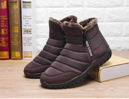 Men's sneakers Warm Cotton Zipper Snow Ankle Boots, casual shoes designer shoes Waterproof Snow Boots free shiping shoe