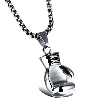 Boxing Gloves Boxer Men Necklaces Pendants Chain Punk Trendy for Boyfriend Stainless Steel Jewelry Creativity Gift Wholesale