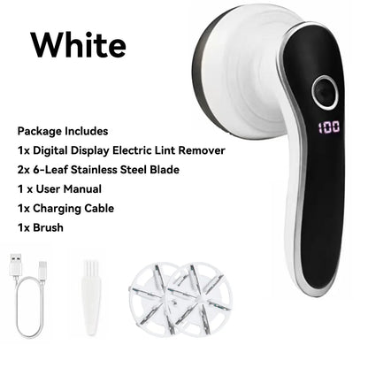 Electric Digital Display Lint Remover Rechargeable Pellet Fabric Shaver For Clothing Clothes Fluff Hair Balls Portable Remover