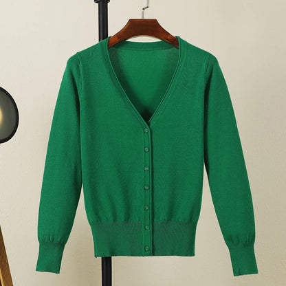 Black Cropped Cardigan Female Clothing Jersey Blouses Women's Coat Spring 2025 Long Sleeve Top Korean Fashion Knitted Sweater