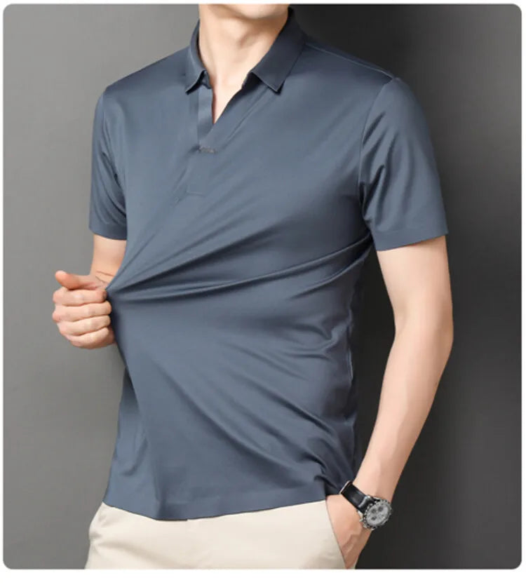 Men’s Stretch Polo Shirt – Quick-Dry Business Casual (M-4XL)