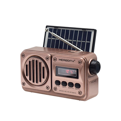 MD-499 Solar Bluetooth Speaker with FM Radio & USB MP3 – Emergency Power Bank