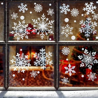 Winter Snow Flakes Window Clings Decals Christmas Decoration 2024S nowflakes Wall Stickers New Year Winter Wonderland Decoration